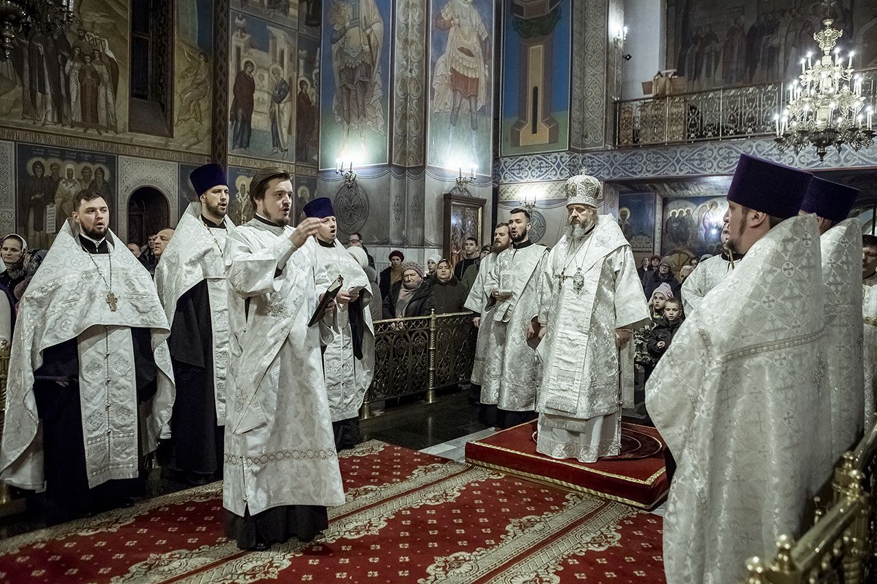 31 декабря 2019 г. Новогодний молебен в Знаменском кафедральном соборе Кемерова