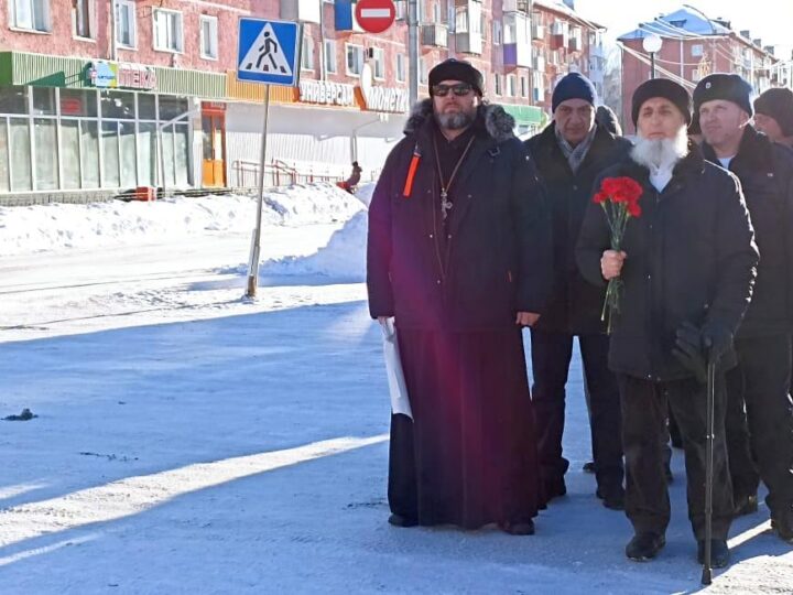 Священник принял участие в митинге, посвящённом 43-й годовщине ввода войск в Афганистан