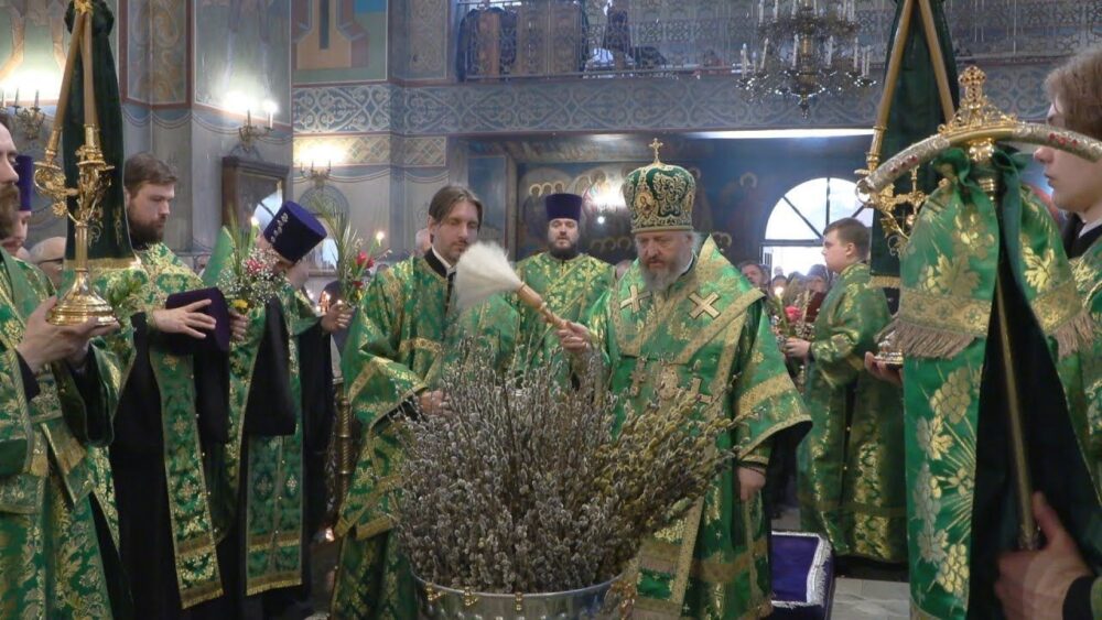 Всенощное бдение в канун Входа Господня в Иерусалим. Освящение вербы. 8 апреля 2024г.