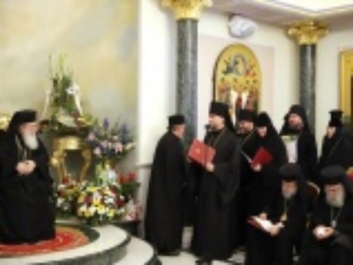 Представители Русской духовной миссии поздравили Патриарха Иерусалимского Феофила с годовщиной интронизации