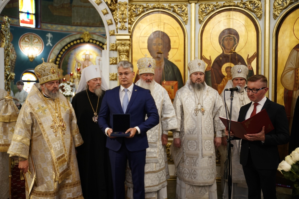 20 августа 20026 г. 20-летие архиерейской хиротонии главы Кузбасской митрополии. Божественная литургия в Знаменском кафедральном соборе Кемерова