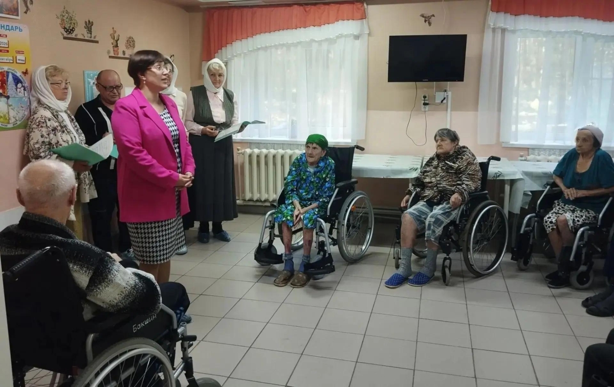 В Юргинском доме-интернате для престарелых и инвалидов прошёл концерт богослужебных песнопений